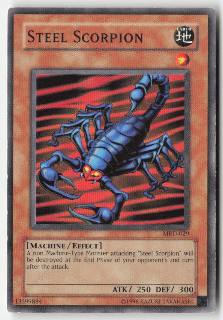 Steel Scorpion MRD-029 Unlimited Common Moderately Played, Front