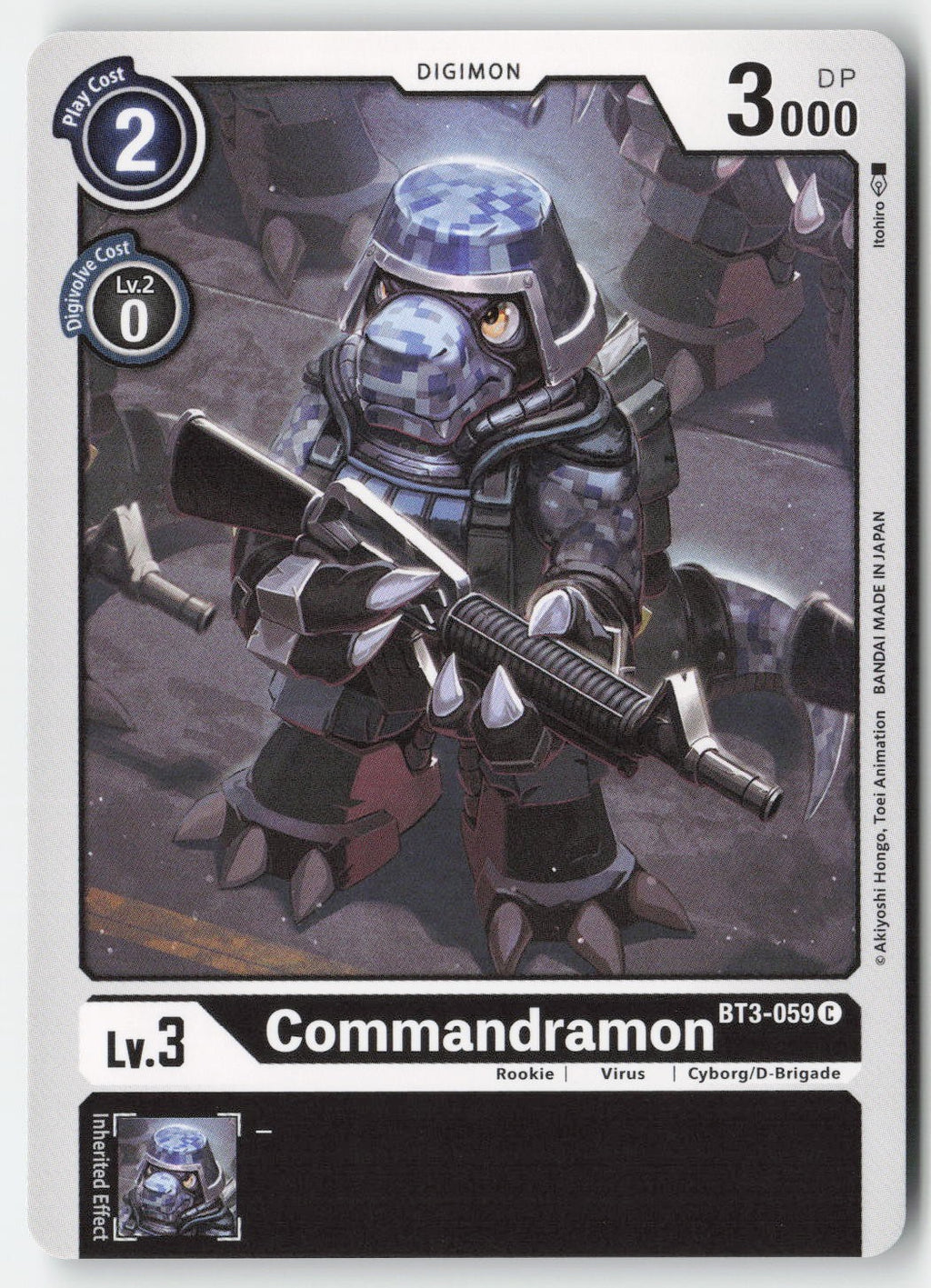 Commandramon BT3-059 Normal Common Lightly Played