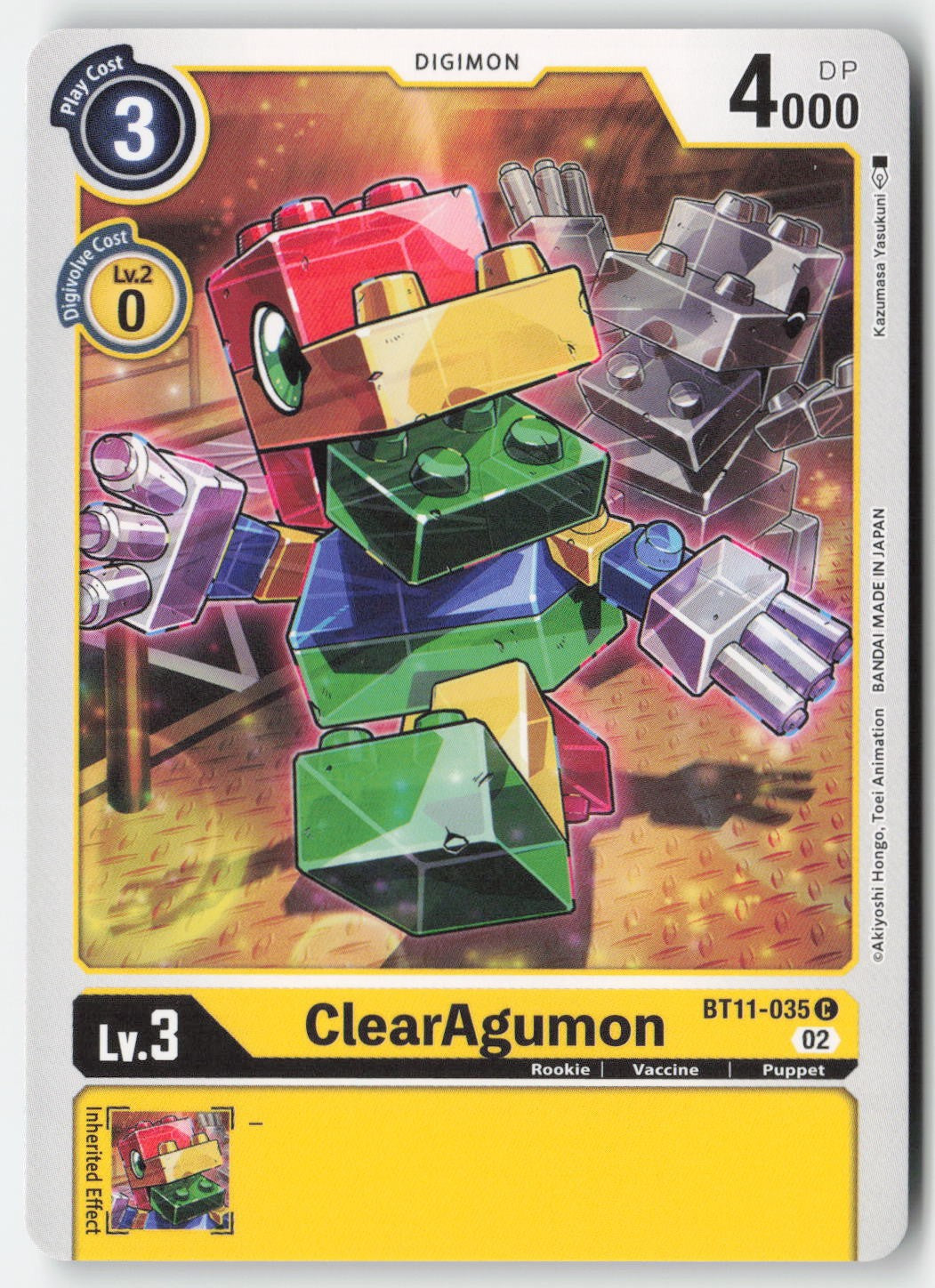ClearAgumon BT11-035 Normal Common Lightly Played