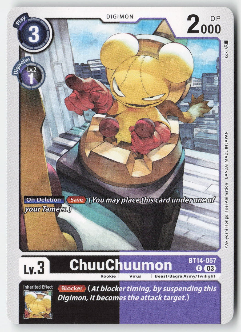 ChuuChuumon BT14-057 Normal Common Lightly Played