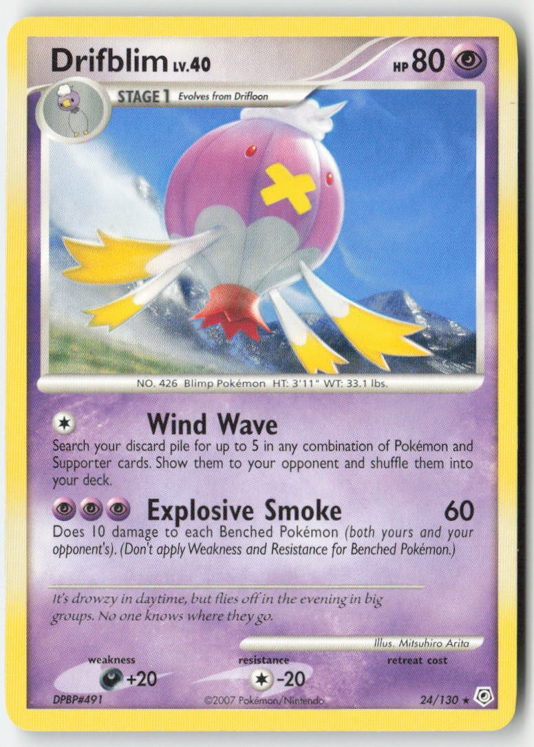 Drifblim 24/130 Regular Diamond & Pearl Moderately Played