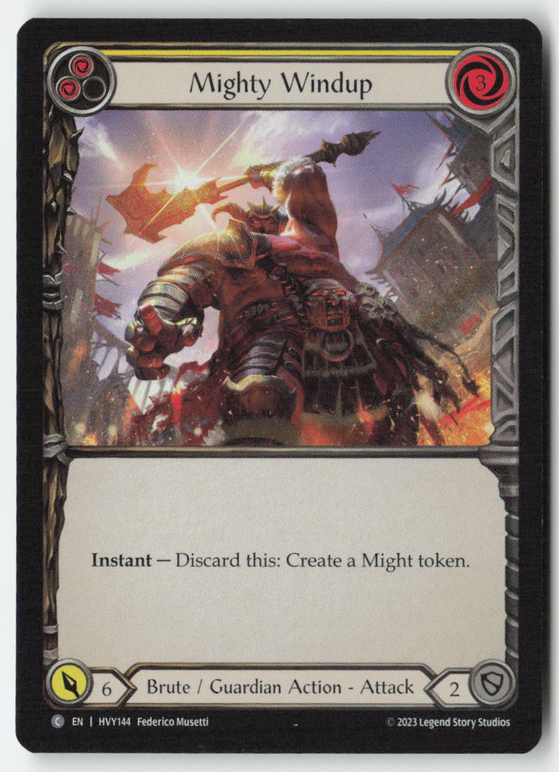 Mighty Windup (Yellow) #HVY144 - Heavy Hitters - Flesh and Blood - Common - Near Mint, Front