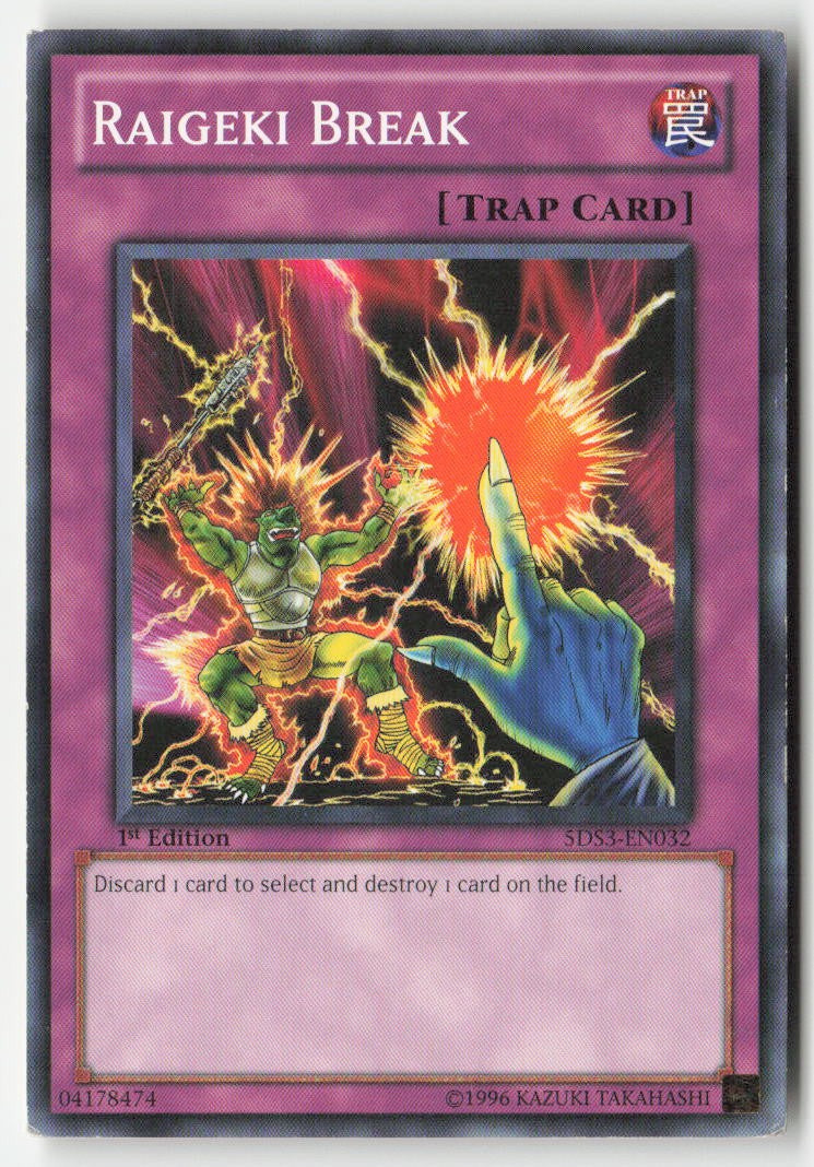 Raigeki Break 5DS3-EN032 1st Edition Common Moderately Played