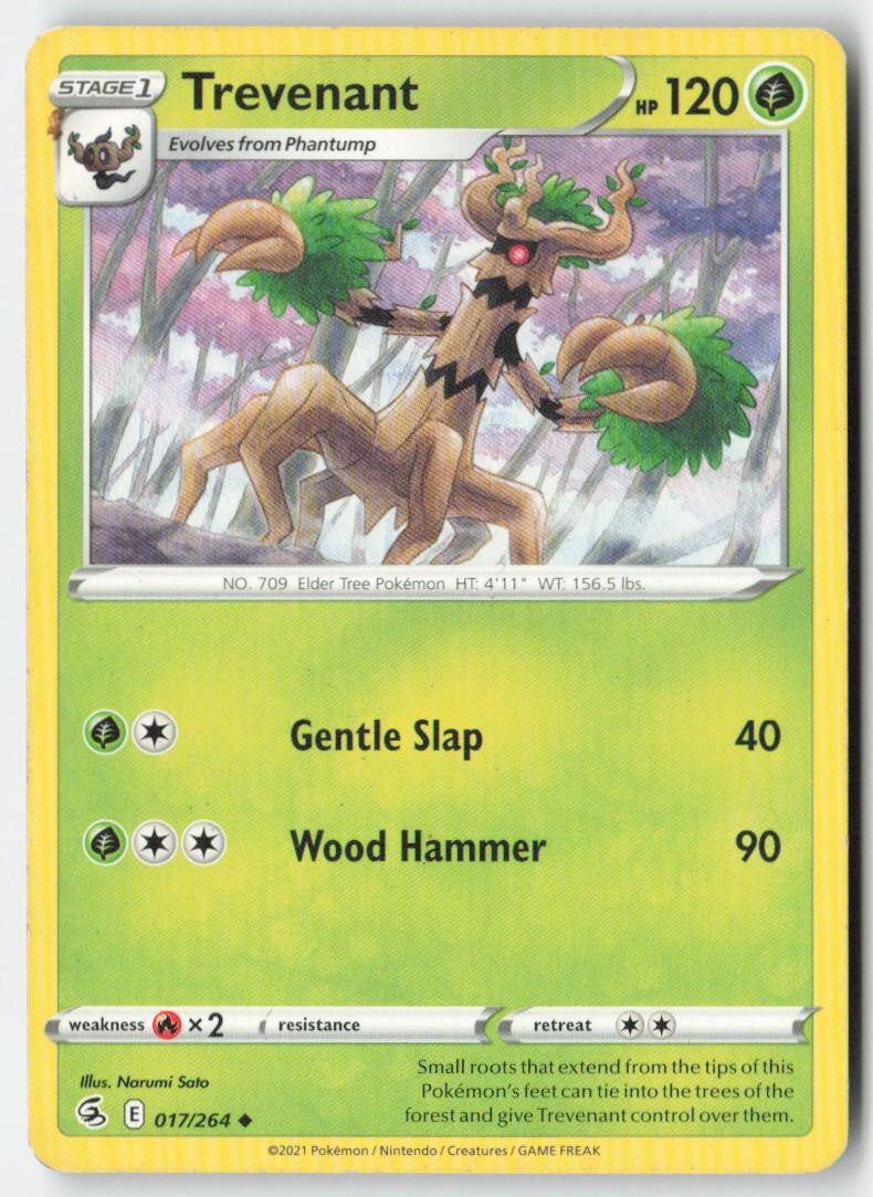 Trevenant 17/264 Regular Fusion Strike Moderately Played