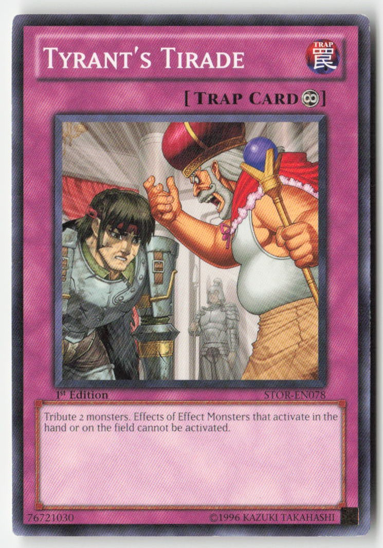 Tyrant's Tirade STOR-EN078 1st Edition Common Moderately Played, Front
