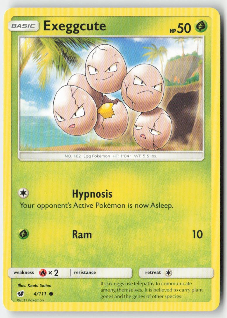 Exeggcute 4/111 Regular Crimson Invasion Moderately Played