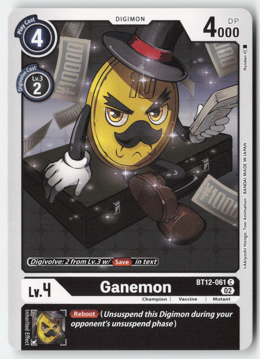 Ganemon BT12-061 Normal Common Lightly Played