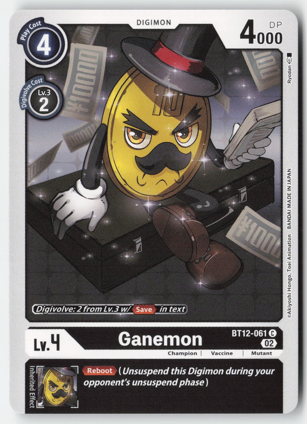 Ganemon BT12-061 Normal Common Lightly Played