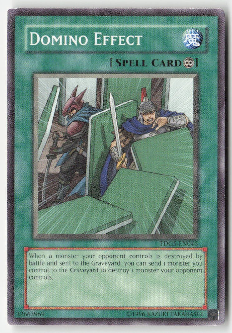 Domino Effect TDGS-EN046 Unlimited Common Moderately Played, Front