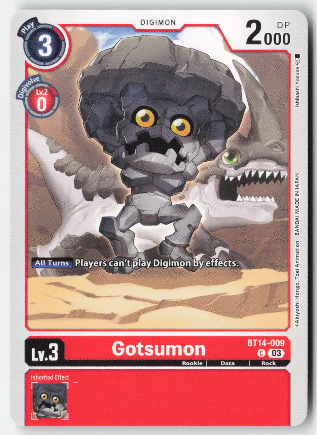 Gotsumon BT14-009 Normal Common Lightly Played