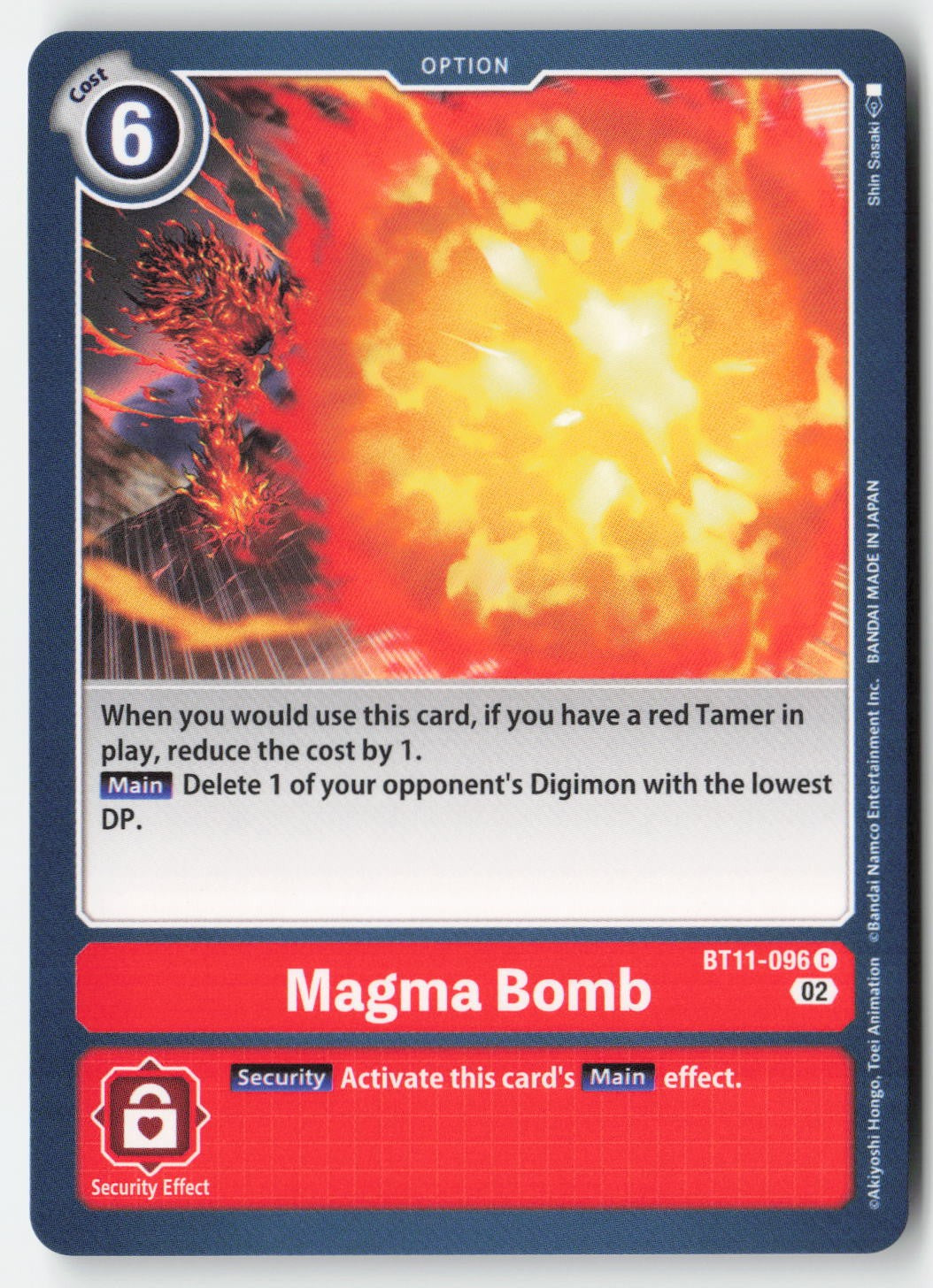 Magma Bomb BT11-096 Normal Common Lightly Played