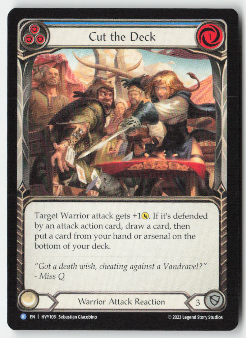 Cut the Deck (Blue) #HVY108 - Heavy Hitters - Flesh and Blood - Rare - Near Mint