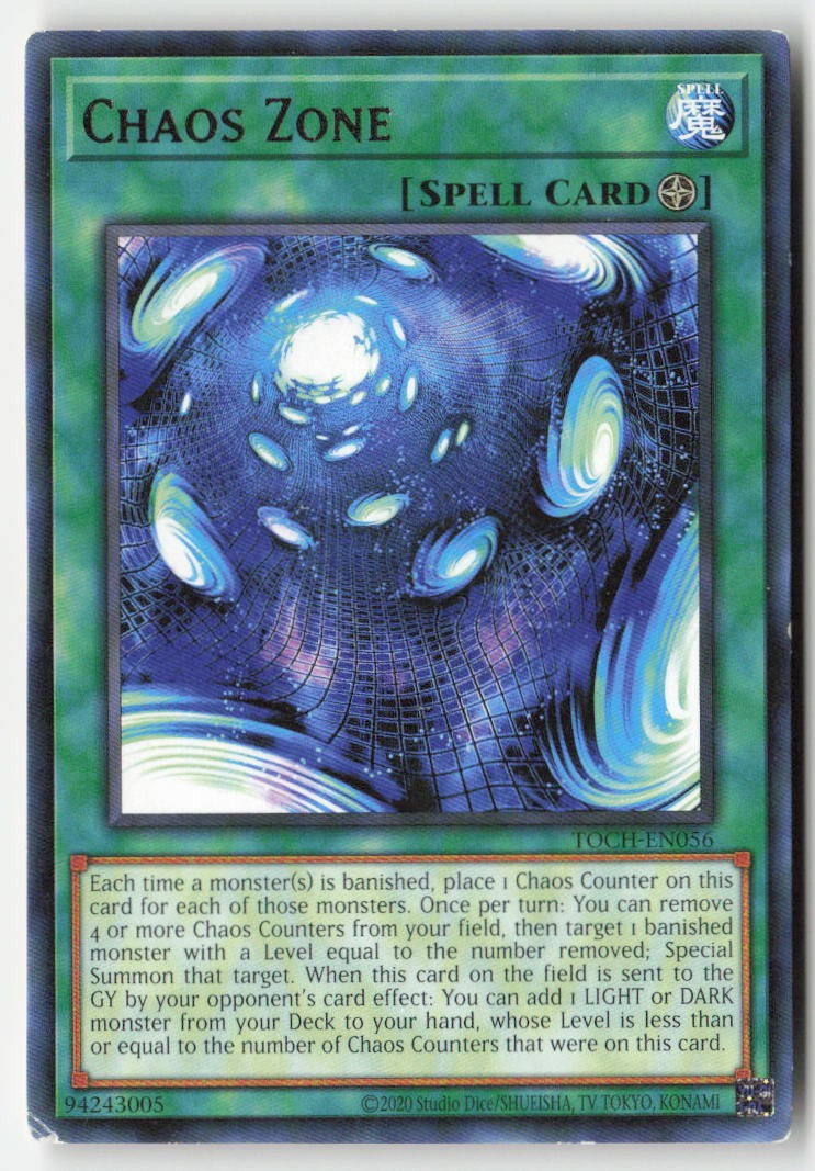 Chaos Zone TOCH-EN056 Unlimited Rare Moderately Played, Front