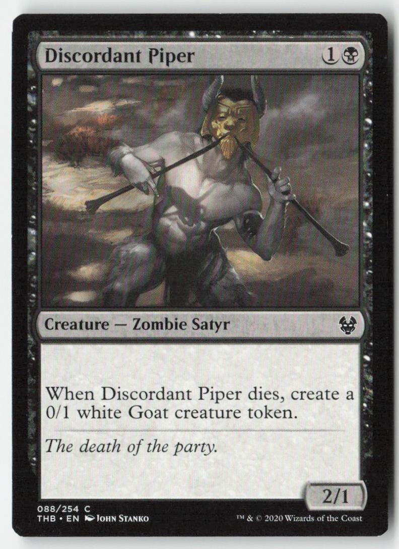 Discordant Piper THB 88 Common Moderately Played, Front