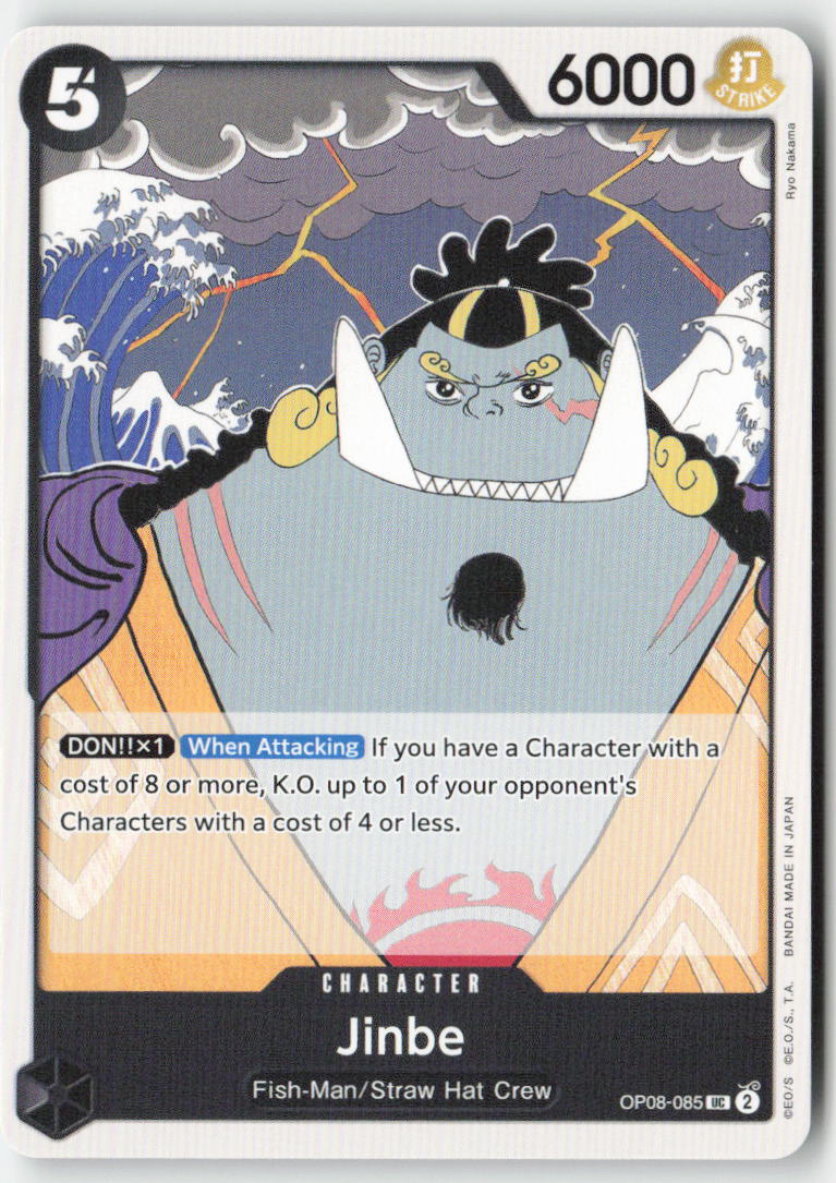 Jinbe OP08-085 Normal Uncommon Lightly Played, Front