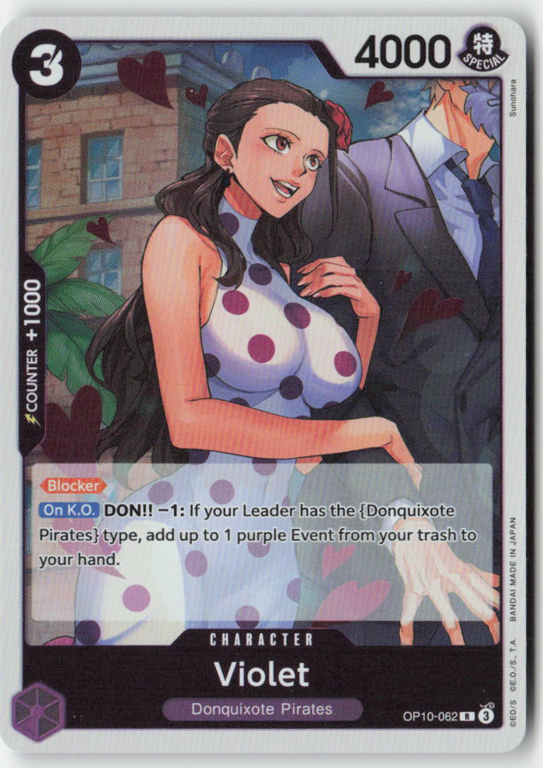 Violet OP10-062 Foil Rare Lightly Played