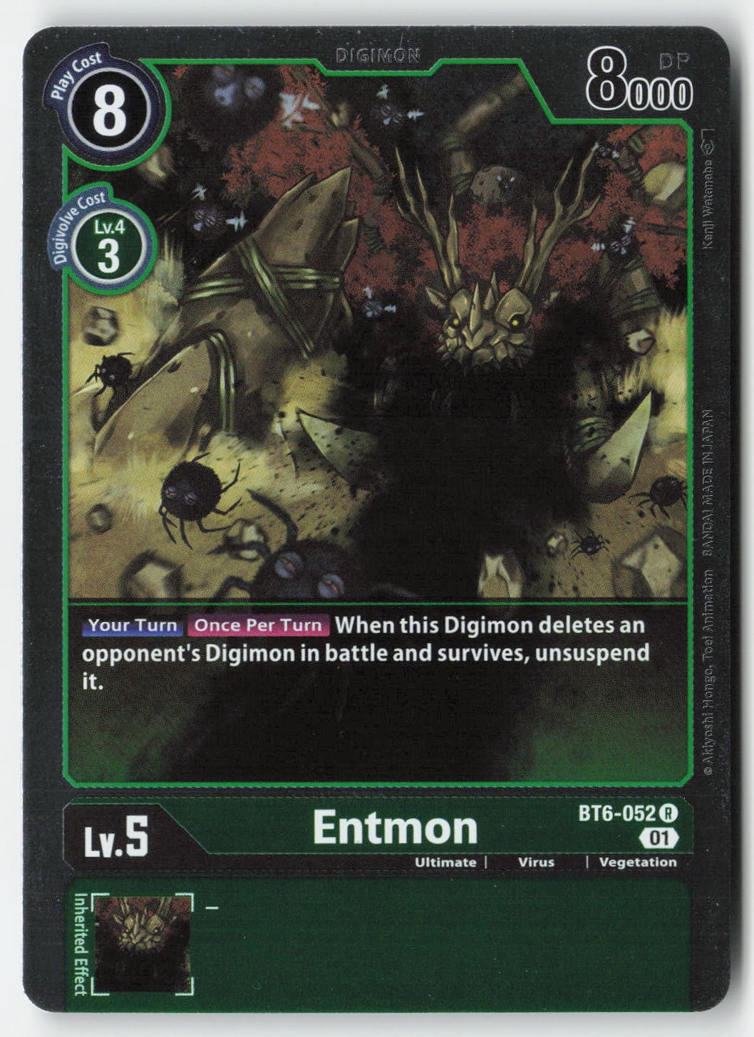 Entmon BT6-052 Foil Rare Lightly Played