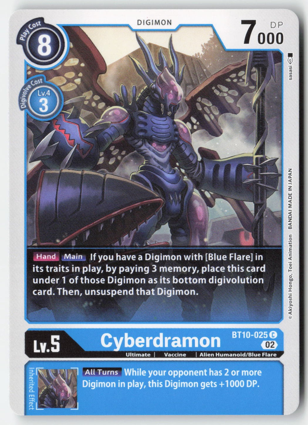 Cyberdramon BT10-025 Normal Common Lightly Played