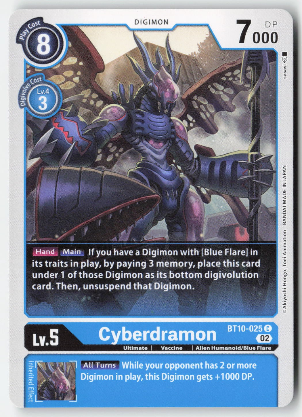 Cyberdramon BT10-025 Normal Common Lightly Played