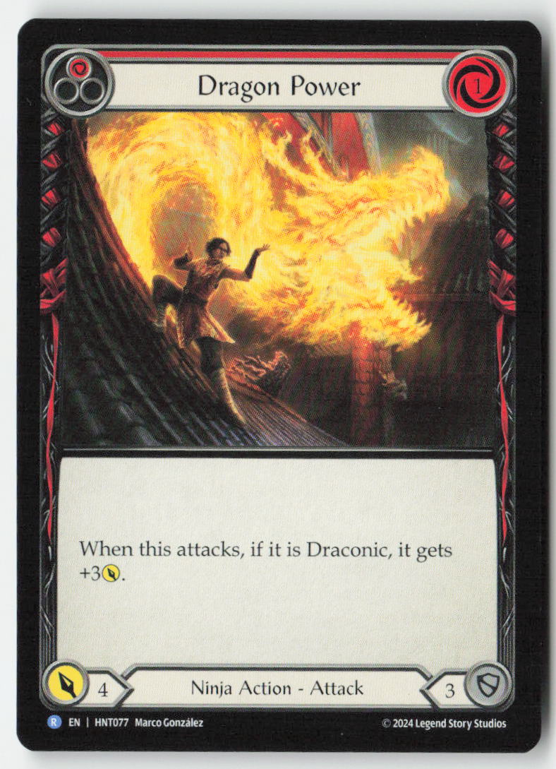 Dragon Power (Red) #HNT077 - The Hunted - Flesh and Blood - Rare - Near Mint