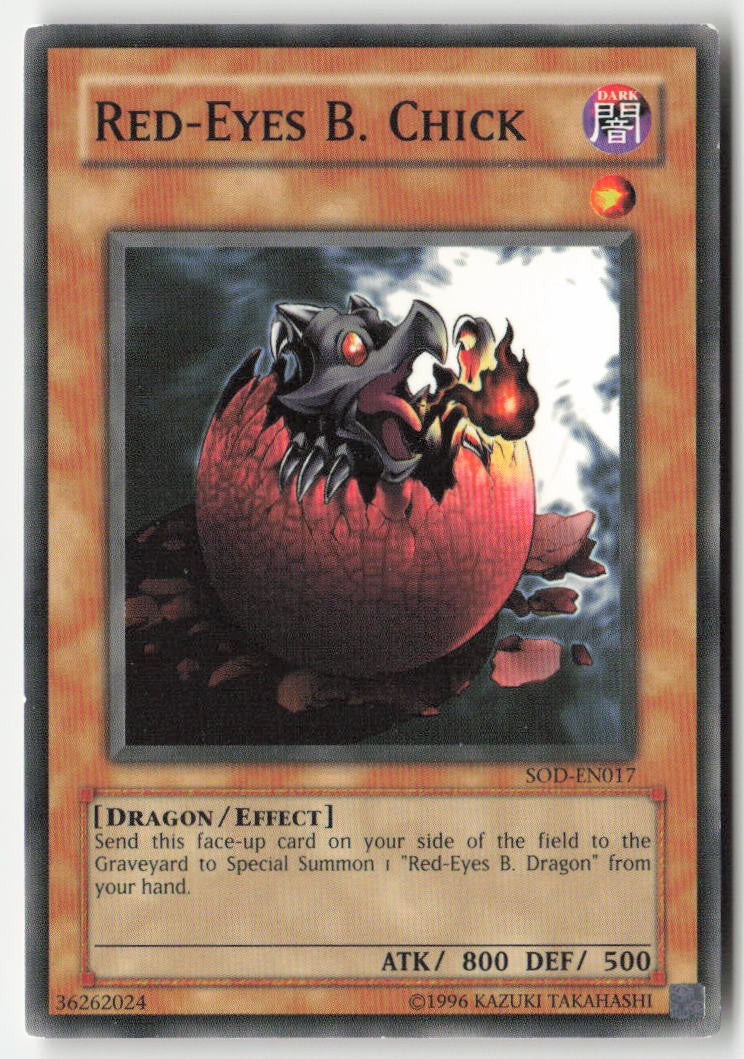 Red-Eyes B. Chick SOD-EN017 Unlimited Common Moderately Played, Front