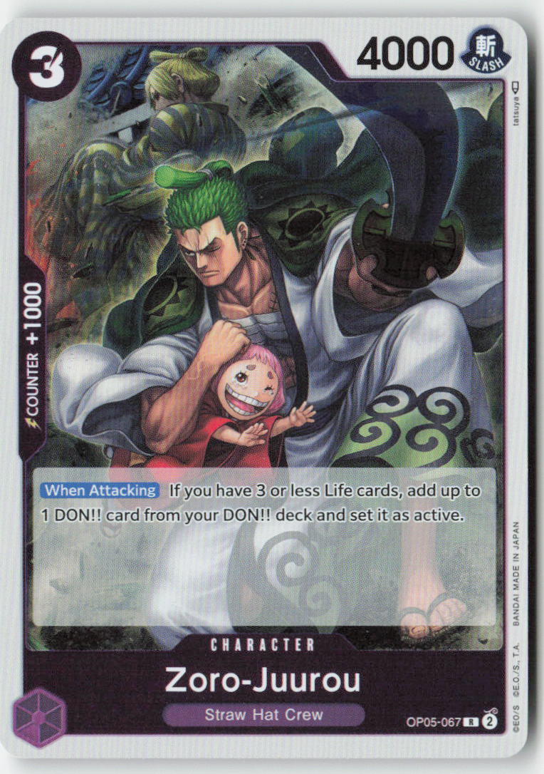 Zoro-Juurou OP05-067 Foil Rare Lightly Played, Front