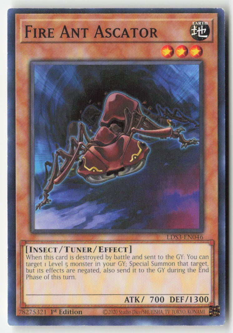 Fire Ant Ascator LDS3-EN046 1st Edition Common Moderately Played