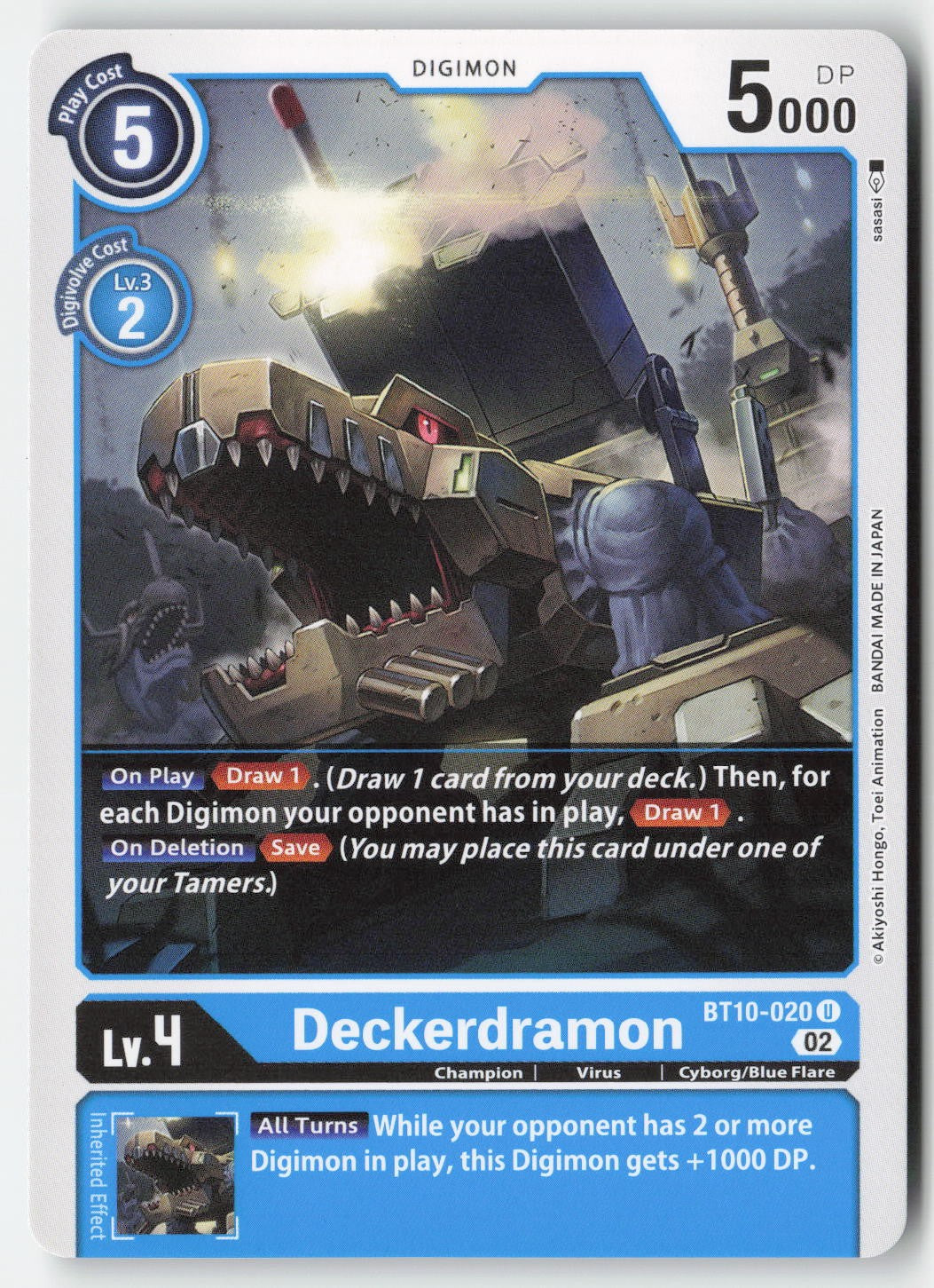 Deckerdramon BT10-020 Normal Uncommon Lightly Played