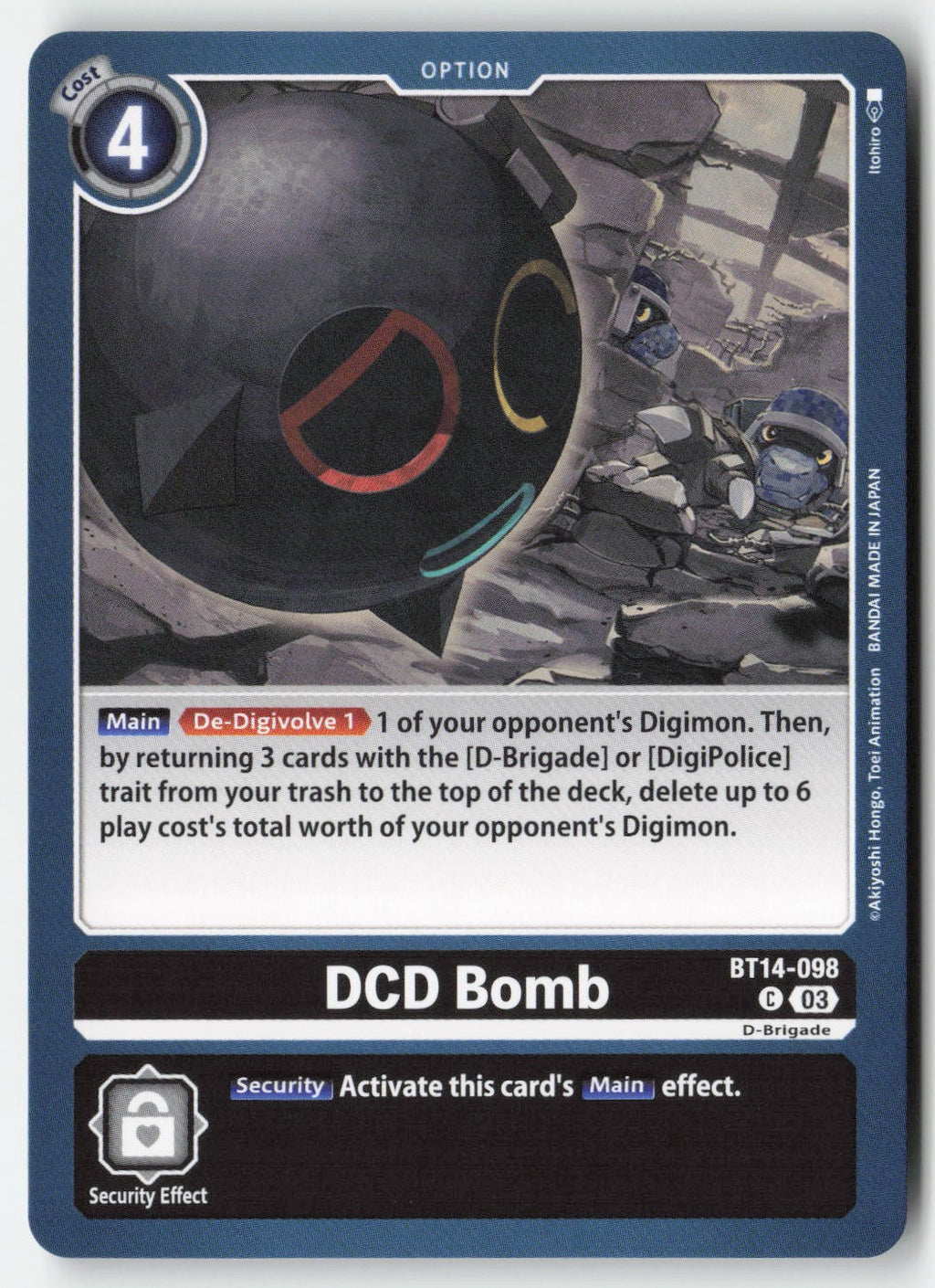 DCD Bomb BT14-098 Normal Common Lightly Played