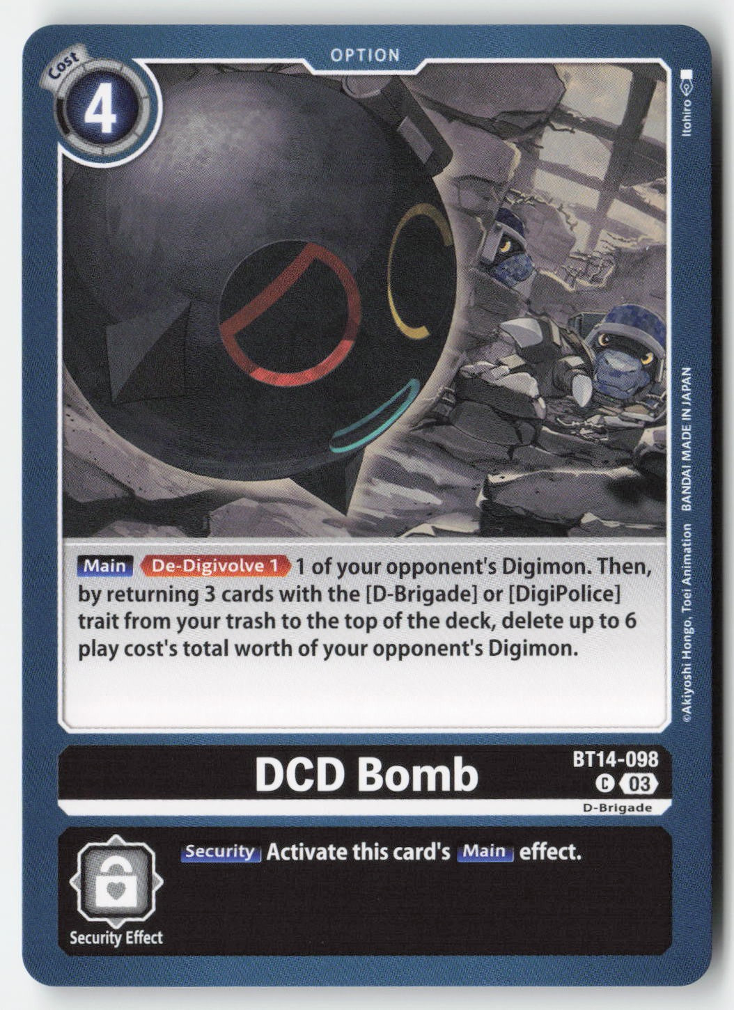 DCD Bomb BT14-098 Normal Common Lightly Played