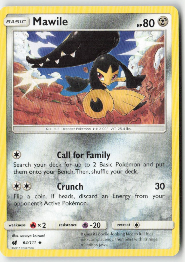 Mawile 64/111 Regular Crimson Invasion Moderately Played