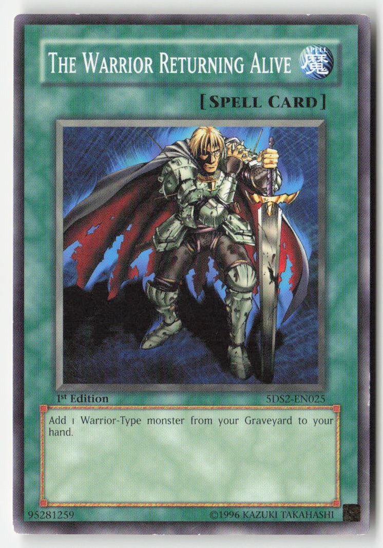 The Warrior Returning Alive 5DS2-EN025 1st Edition Common Moderately Played
