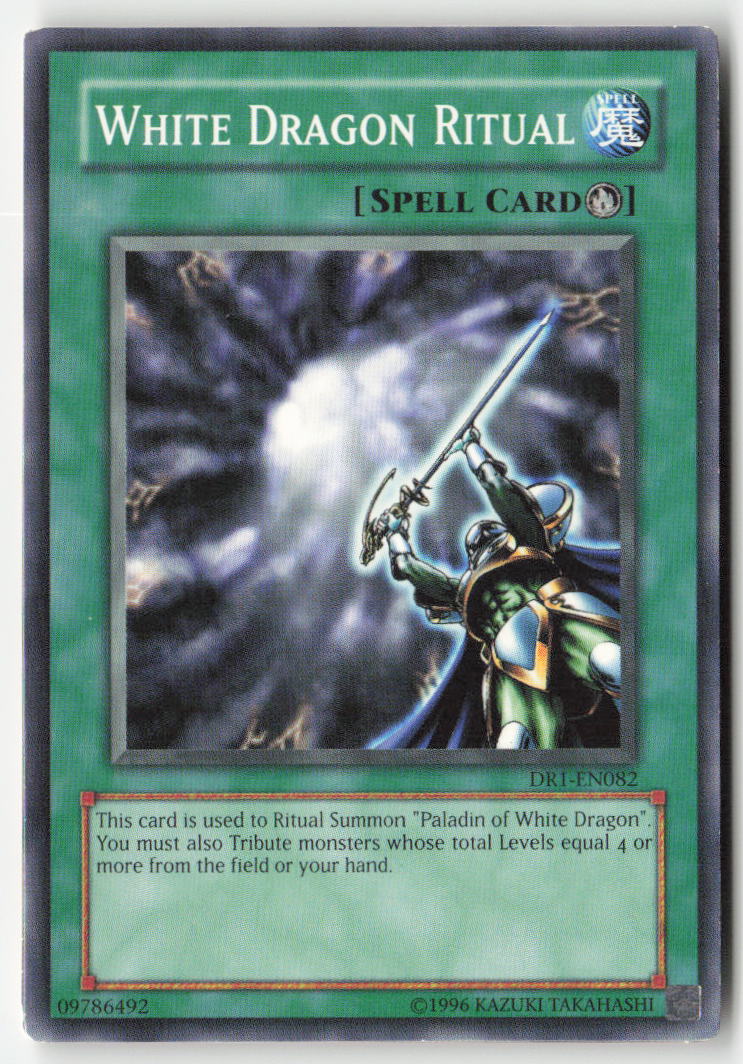 White Dragon Ritual DR1-EN082 Unlimited Common Moderately Played, Front