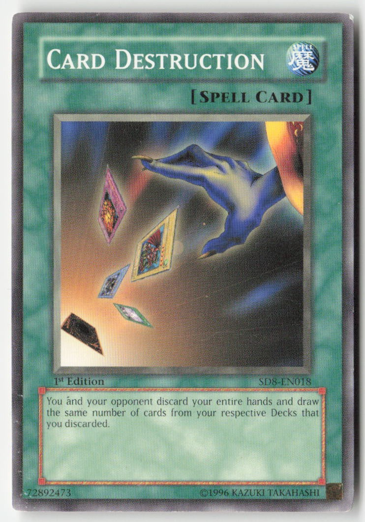 Card Destruction SD8-EN018 1st Edition Common Moderately Played