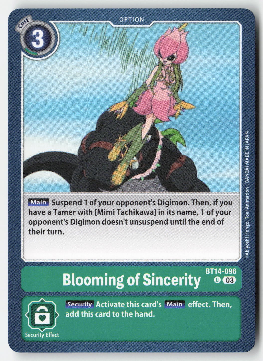 Blooming of Sincerity BT14-096 Normal Uncommon Lightly Played