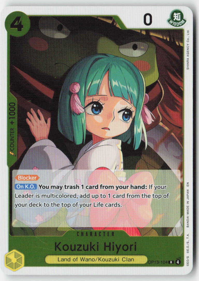 Kouzuki Hiyori OP13-104 Foil Rare Lightly Played