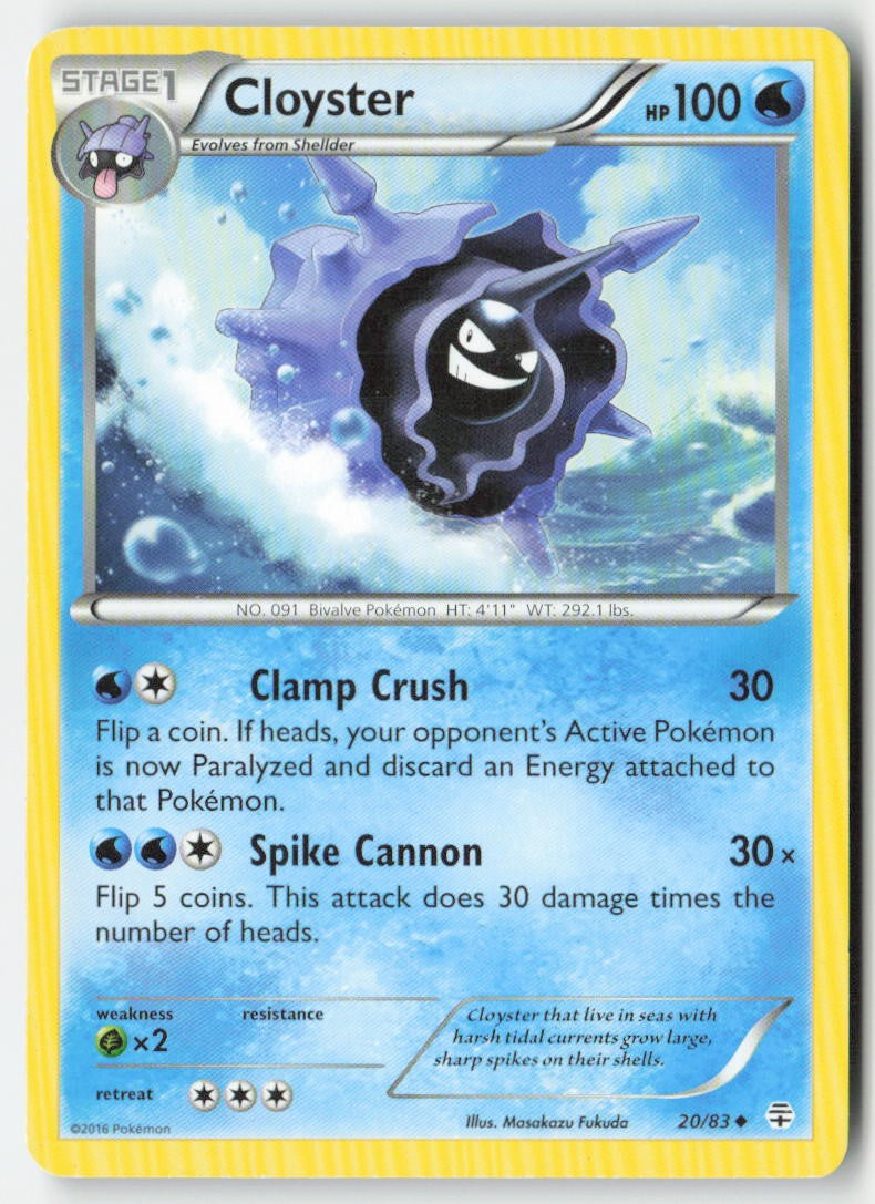 Cloyster 20/83 Regular Generations Moderately Played