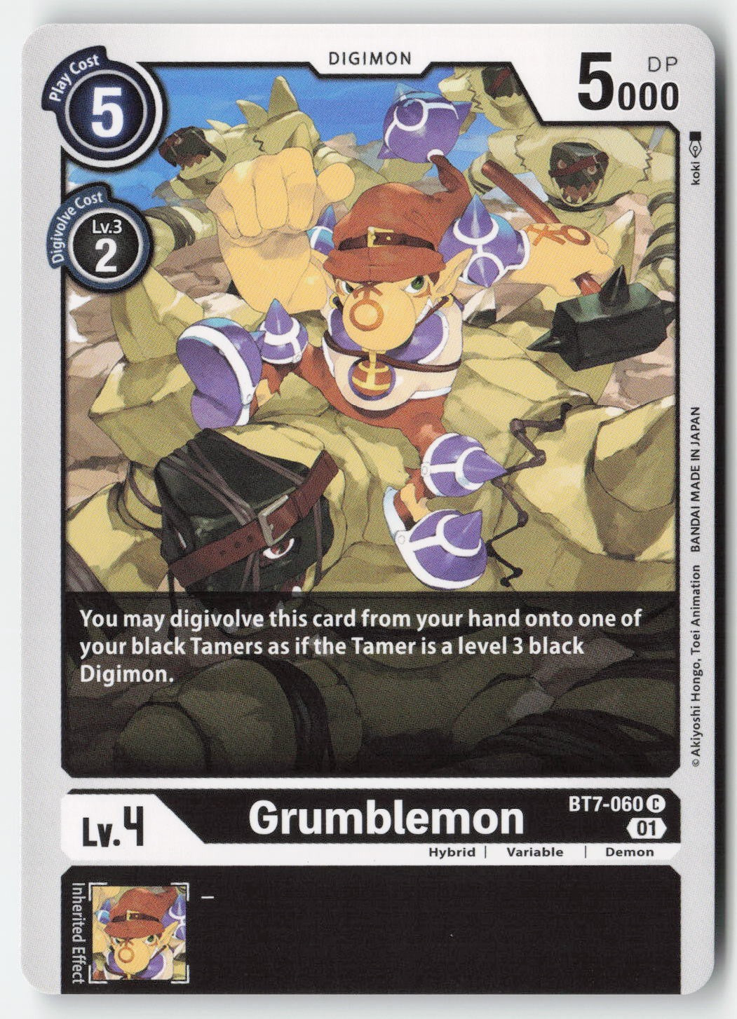 Grumblemon BT7-060 Normal Common Lightly Played