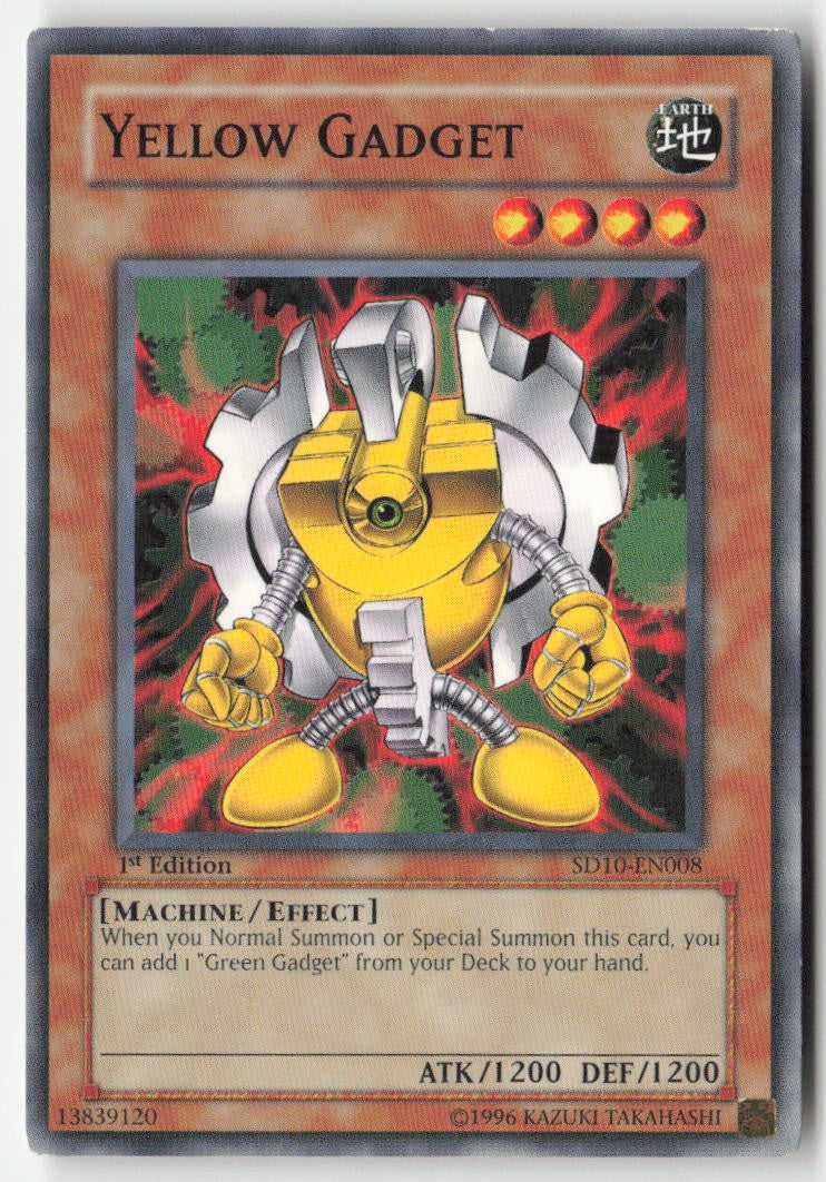 Yellow Gadget SD10-EN008 1st Edition Common Moderately Played