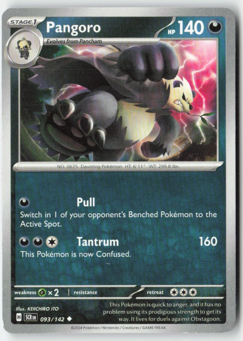 Pangoro 093/142 Regular Stellar Crown Moderately Played