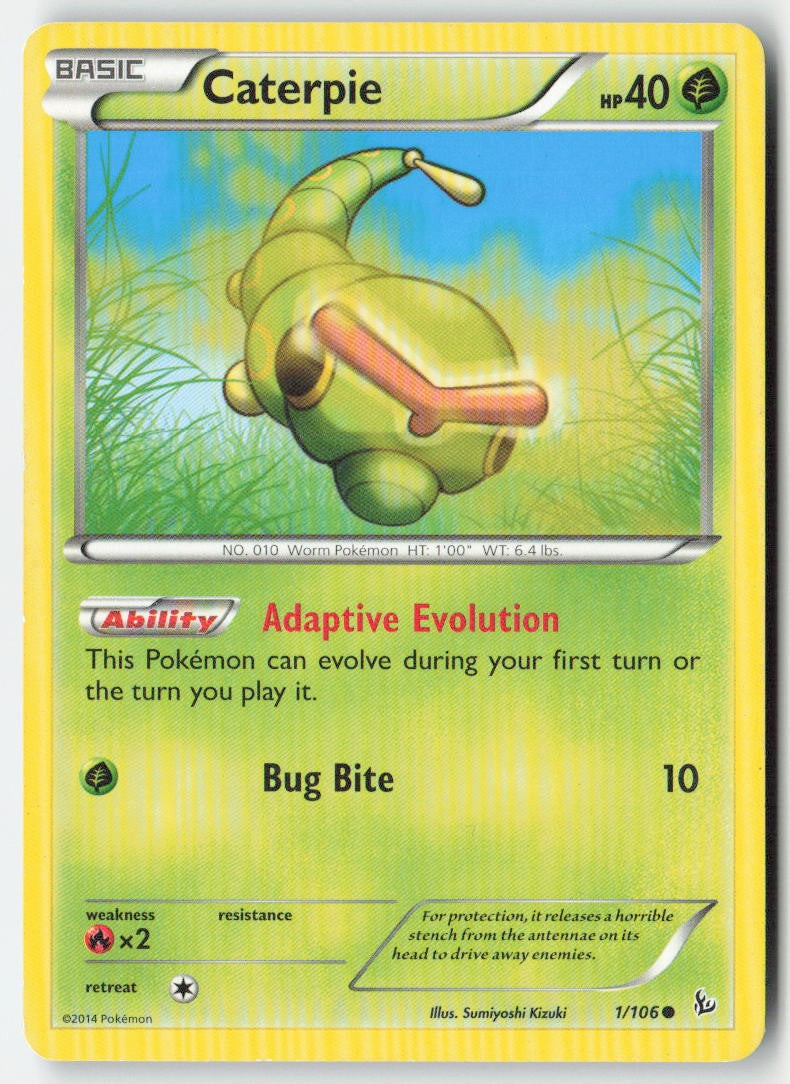 Caterpie 1/106 Regular Flashfire Moderately Played