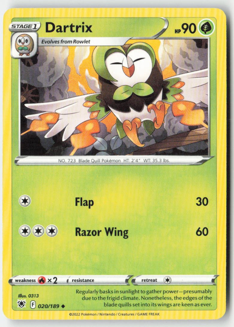 Dartrix 020/189 Regular Astral Radiance Moderately Played