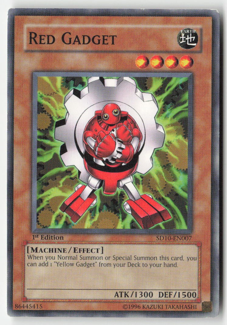 Red Gadget SD10-EN007 1st Edition Common Moderately Played, Front