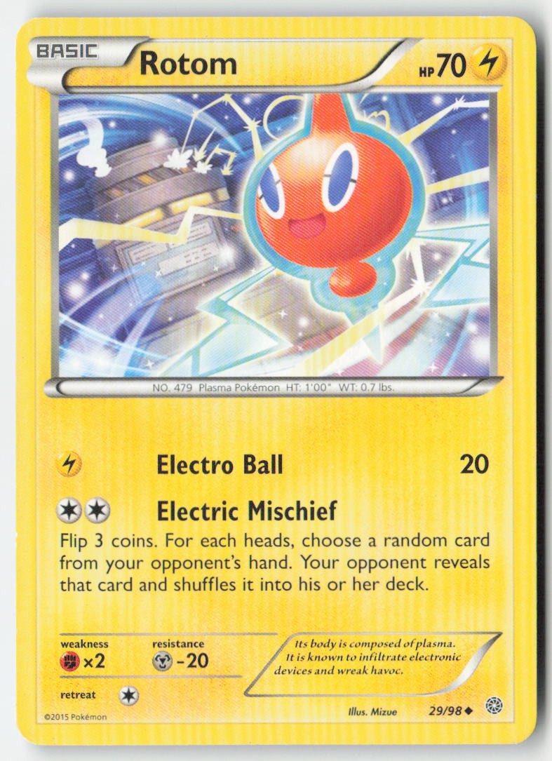 Rotom 29/98 Regular Ancient Origins Moderately Played