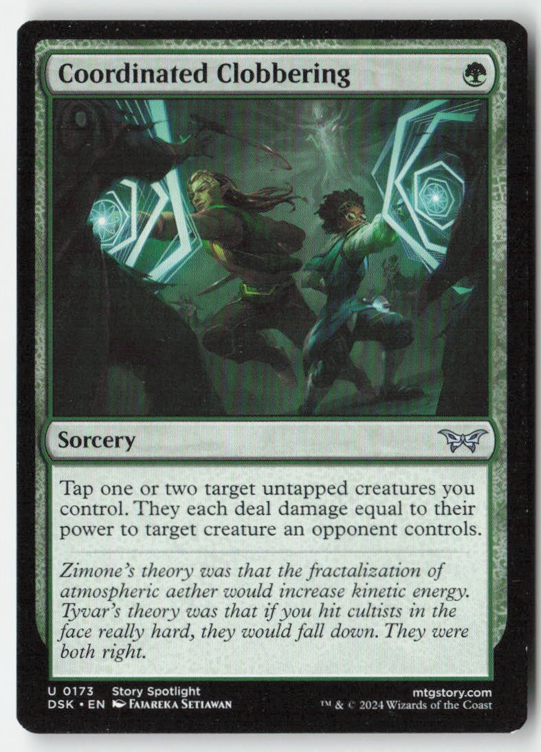 Coordinated Clobbering DSK 173 Uncommon Moderately Played, Front