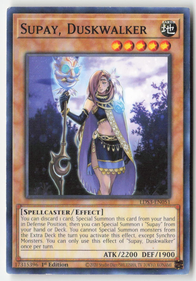 Supay, Duskwalker LDS3-EN051 1st Edition Common Moderately Played, Front