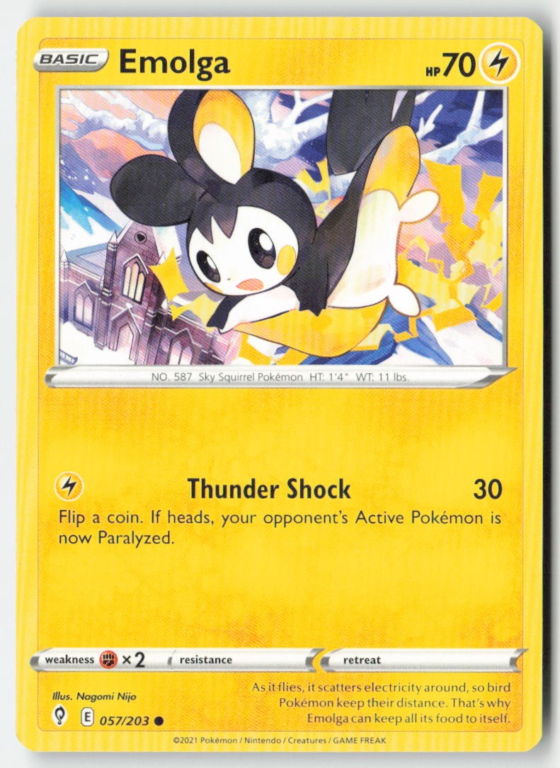 Emolga 57/203 Regular Evolving Skies Moderately Played