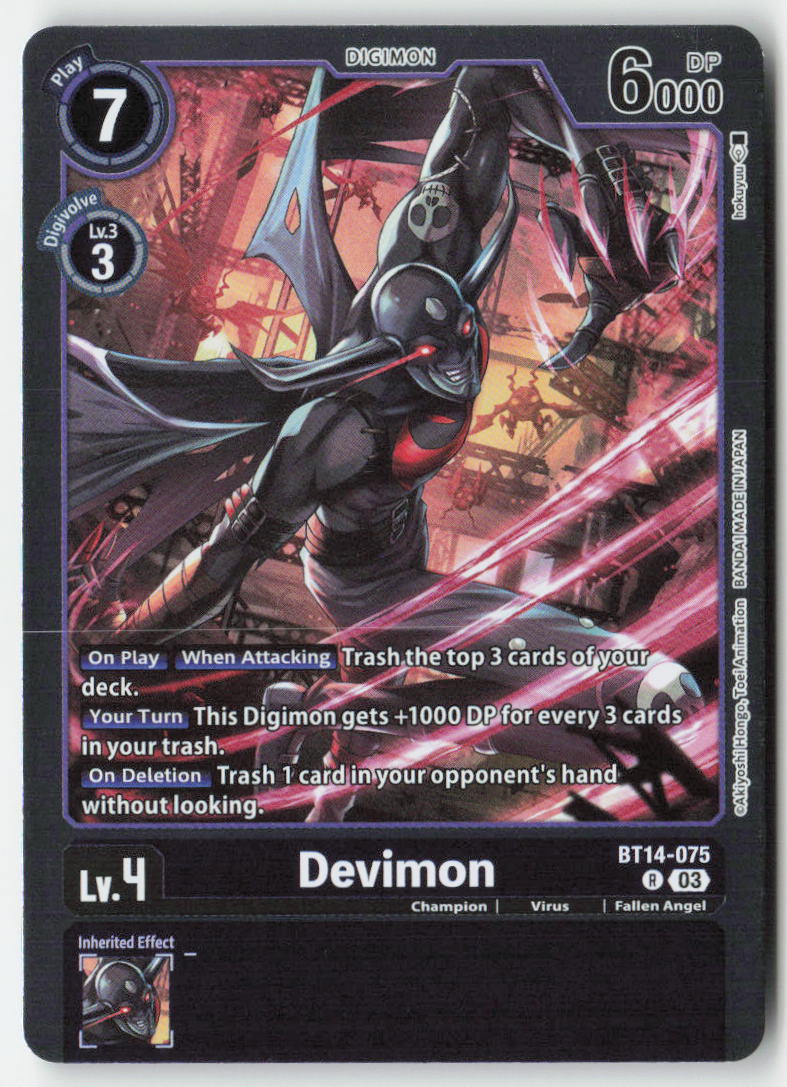 Devimon BT14-075 Foil Rare Near Mint