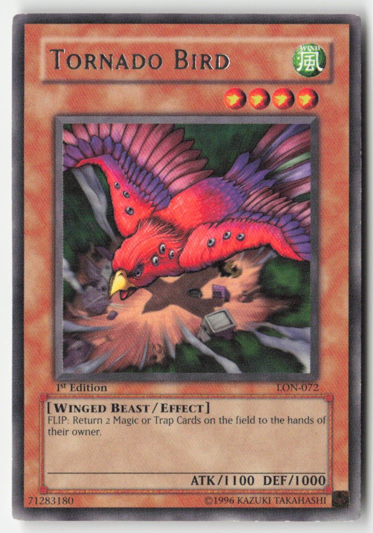 Tornado Bird LON-072 1st Edition Rare Moderately Played, Front