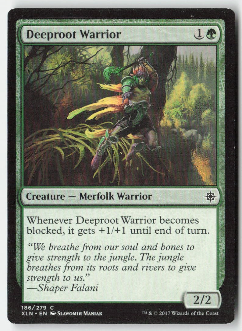 Deeproot Warrior XLN 186 Common Moderately Played